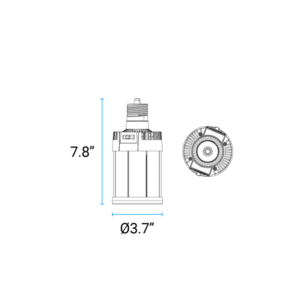 Wattage Adjustable CCT LED Corn Light – 80W - Image 4