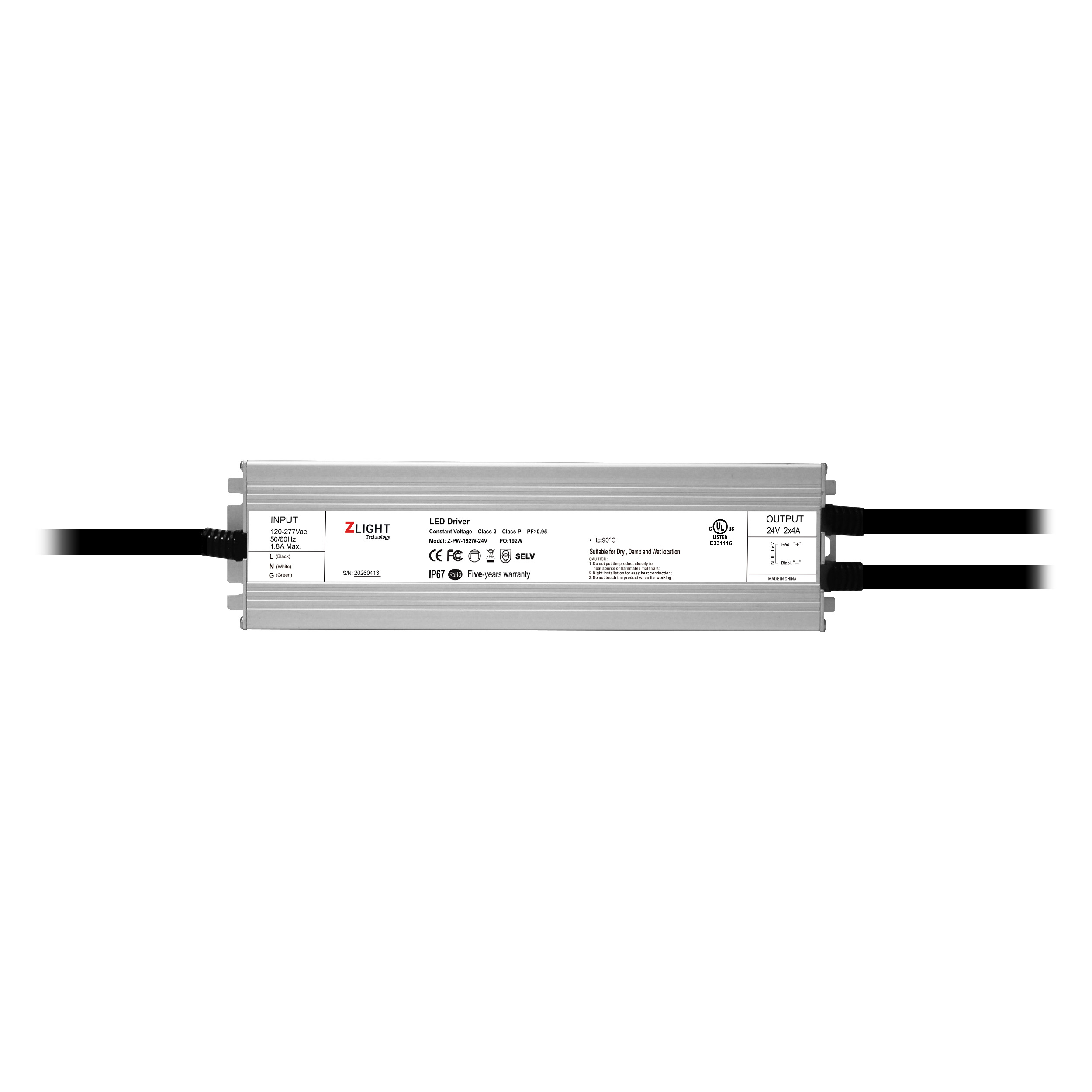 192W 24V Multi-Channel LED Driver